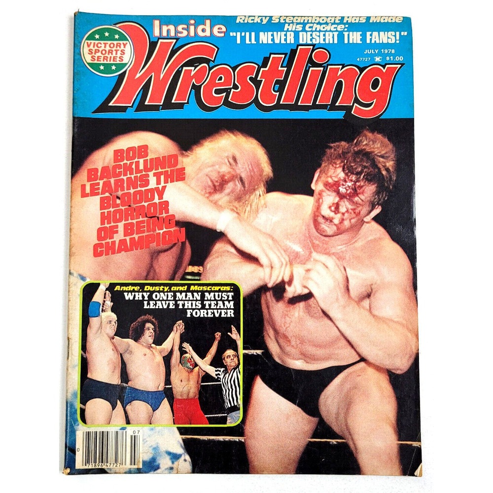 INSIDE WRESTLING - JULY 1978 / RICKY STEAMBOAT / ANDRE‎ THE GIANT / BACKLUND